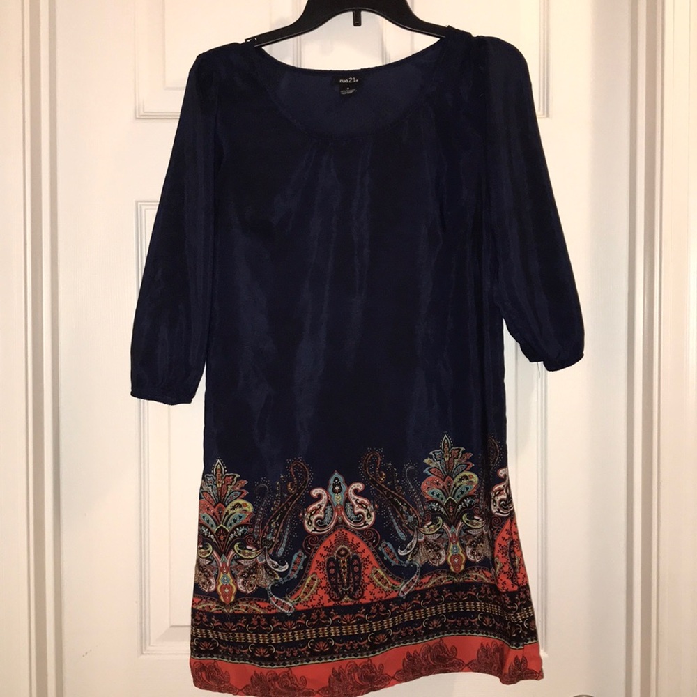 Slip dress. 3/4 sleeves
